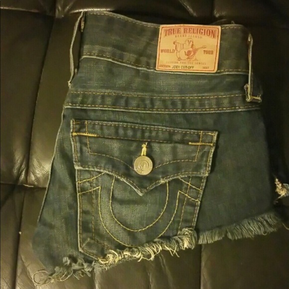 True Religion Joey bundle cut off shorts size 25 - Picture 2 of 4